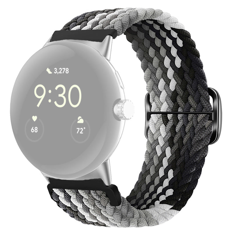 For Google Pixel Watch 2 Pixel Watch Braided Watch Band Adjustable Buckle Stretchy Wristband Sport Strap For Google Pixel Watch 2 Pixel Watch Braided Watch Band Adjustable Buckle Stretchy Wristband Sport Strap